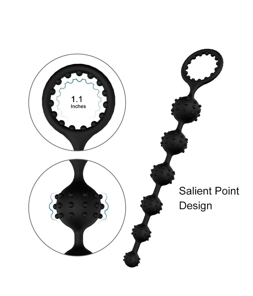 Silicone Anal Bead With Cock Ring