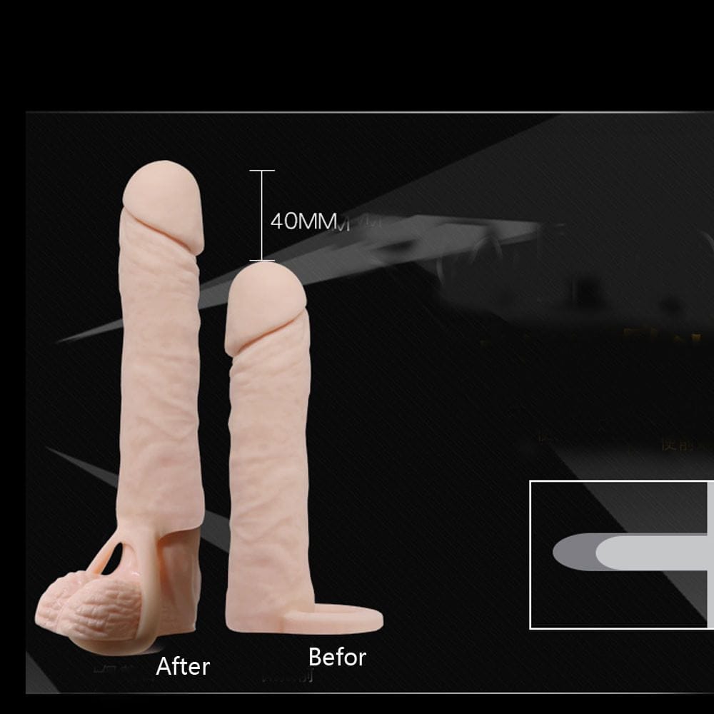 Flexible Penis Extender Sleeve With Cock Ring
