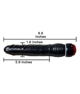 8 inch black stud dildo